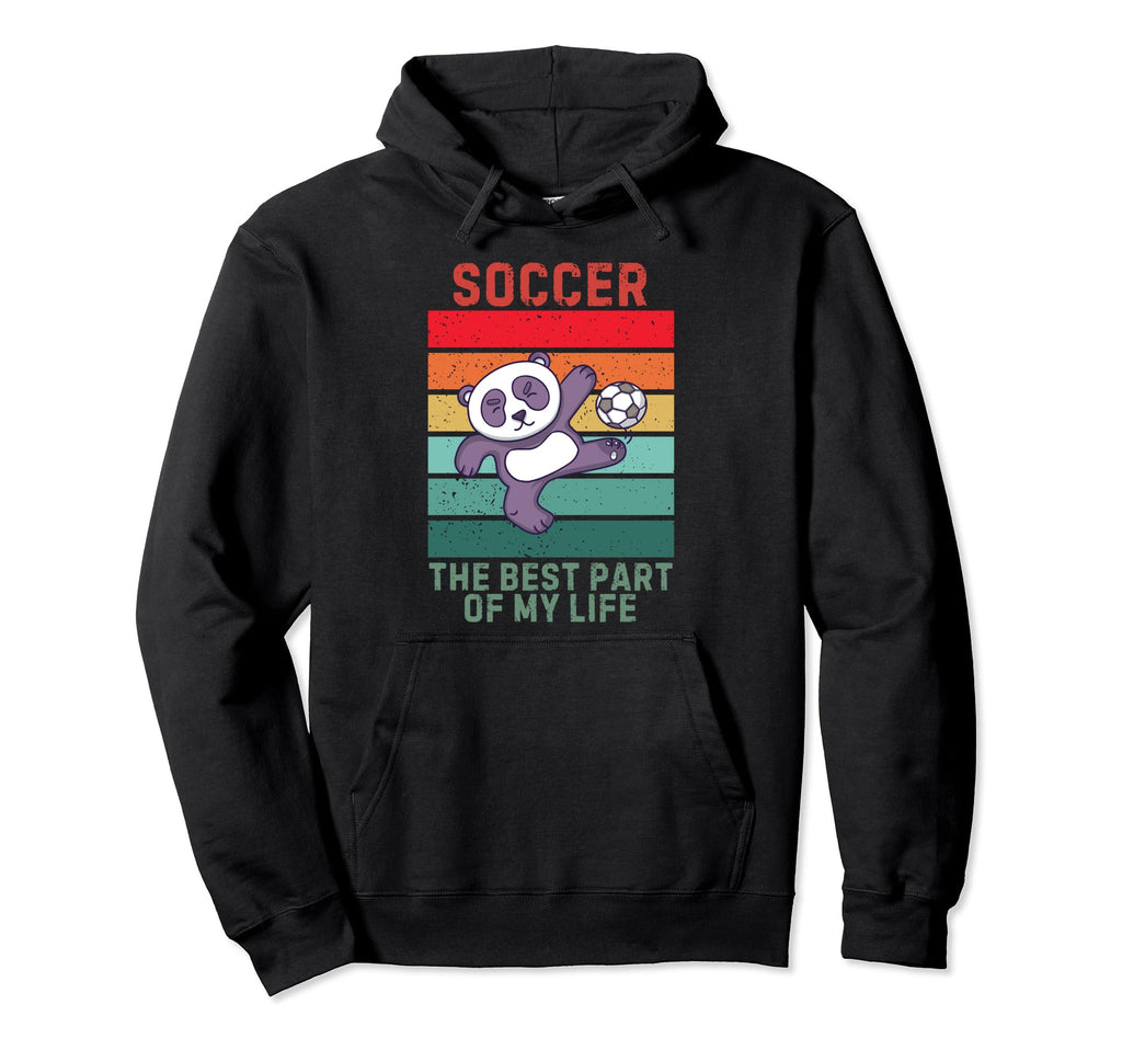 Panda Best Part My Life Soccer Lover Hoodie - Graphic Print Unisex