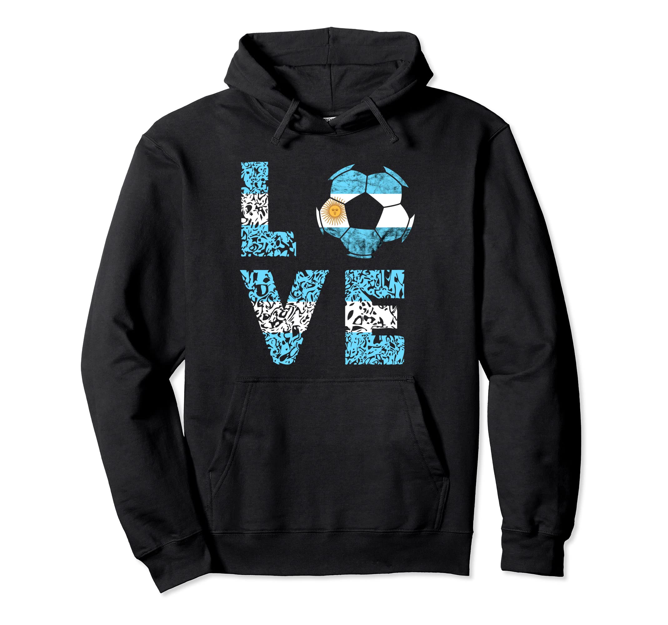 Argentina Soccer Team Argentina Love Ball Hoodie - Minimalist Print Unisex