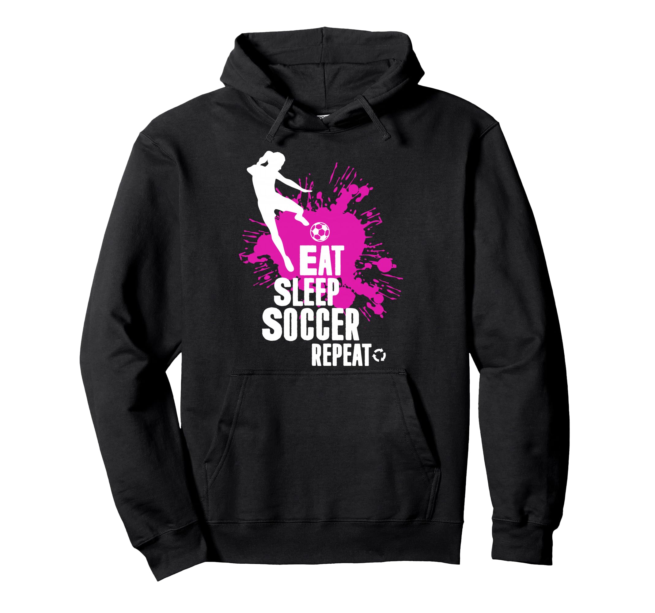 Eat Sleep Soccer Repeat F Tbol Player Hoodie - Trendy Graphic Unisex
