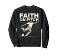 Christian Soccer Player Religious Sweatshirt - Trendy Graphic for Adults