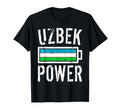 Uzbekistan Flag Uzbek Power T-Shirt - Casual Everyday Wear Men Women