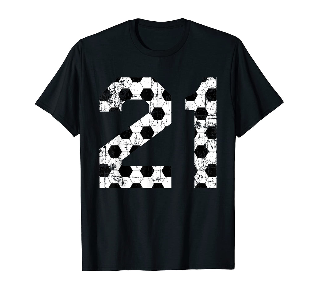 Soccer 21 Jersey Number T-Shirt - Unique Graphic Unisex