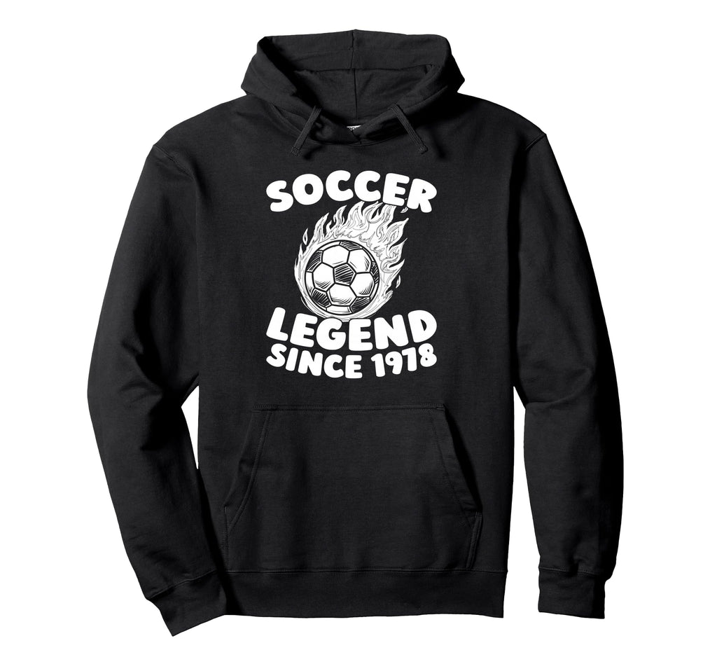 Born 1978 Soccer Player Sports Hoodie - Casual Everyday Wear Men Women