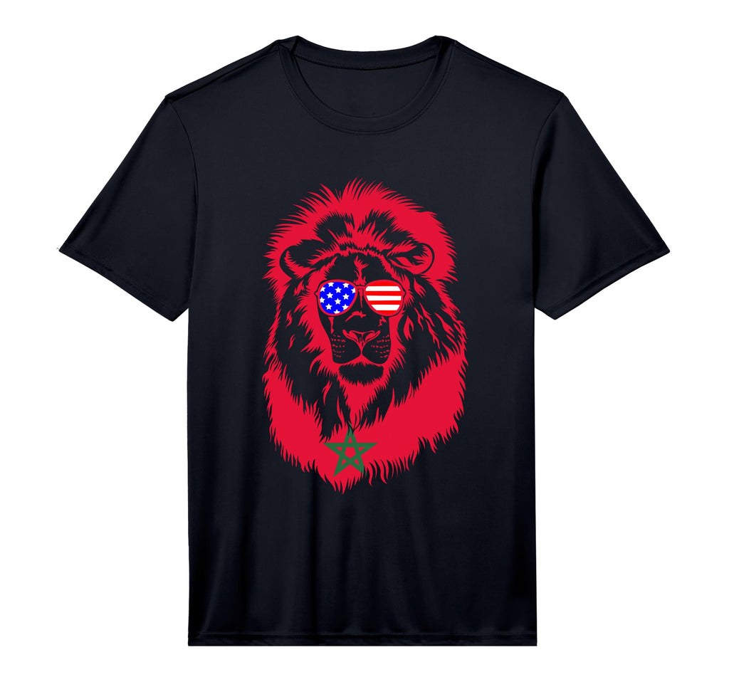 Moorish American Morocco Flag Moroccan T-Shirt - Trendy Graphic Unisex