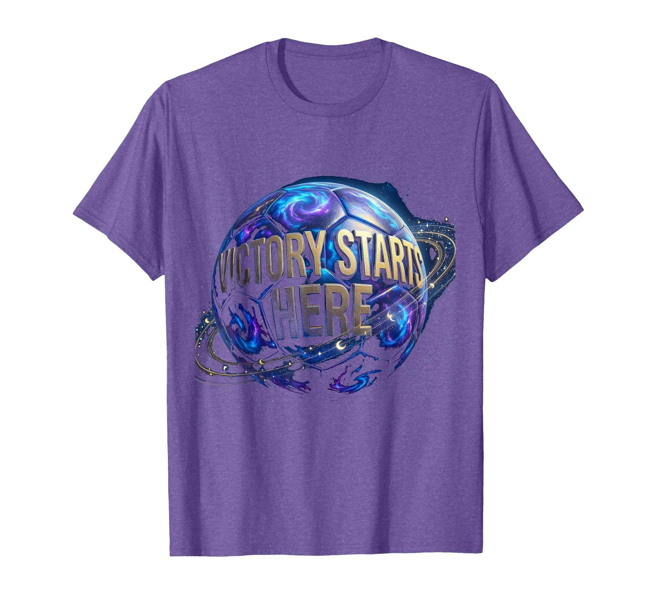 Victory Starts Here Soccer T-Shirt - Casual Everyday Wear Men Women