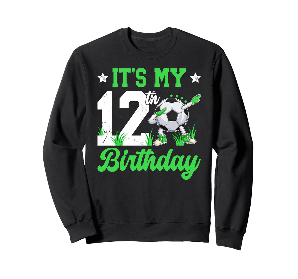 12Th Soccer Birthday Party 12 Year Sweatshirt - Fun Novelty Design Unisex