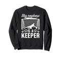 My Nephew Soccer Keeper Aunt Soccer Sweatshirt - Graphic Print for Adults