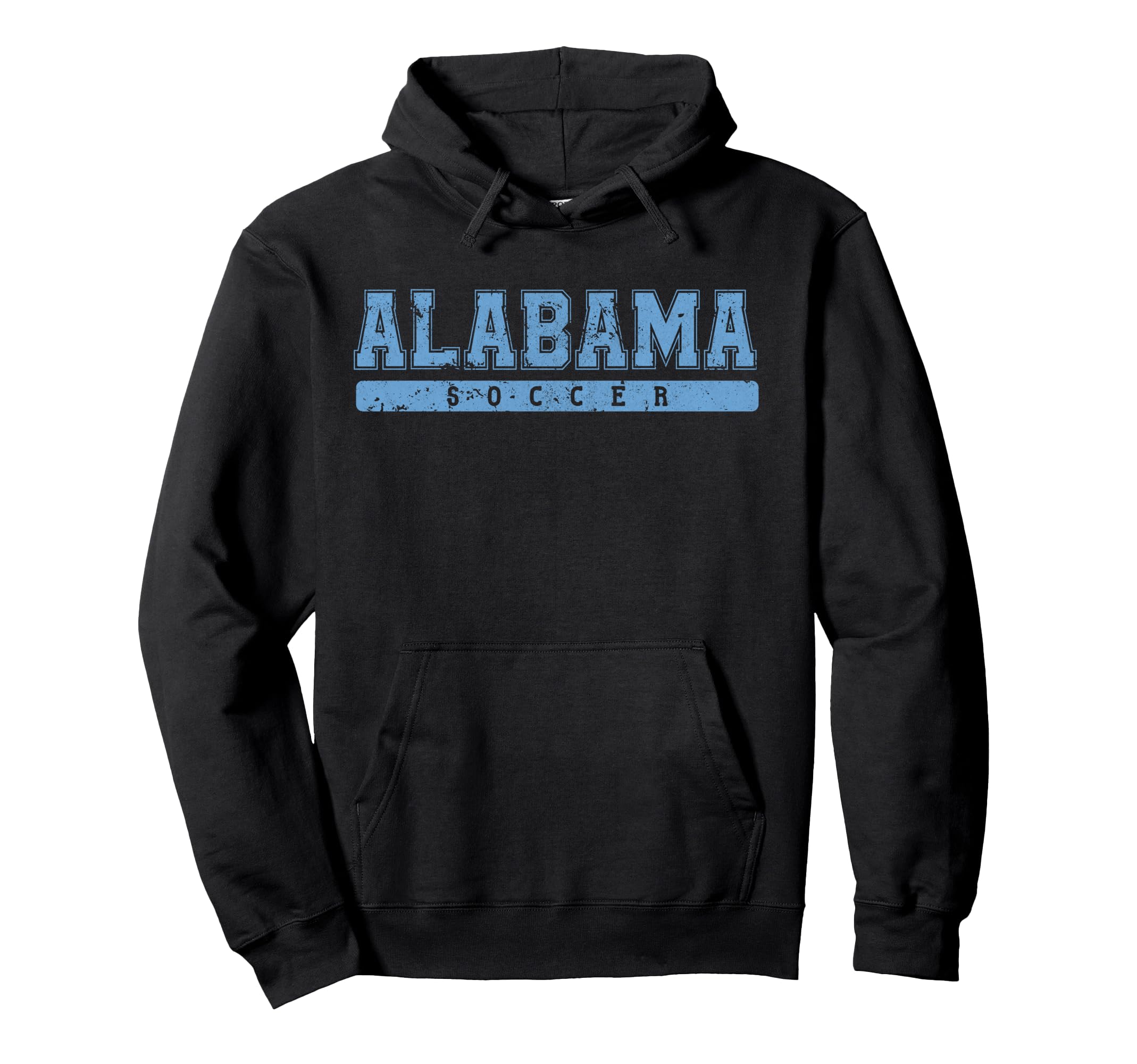 Alabama Soccer Sky Blue Text Hoodie - Unique Graphic Unisex