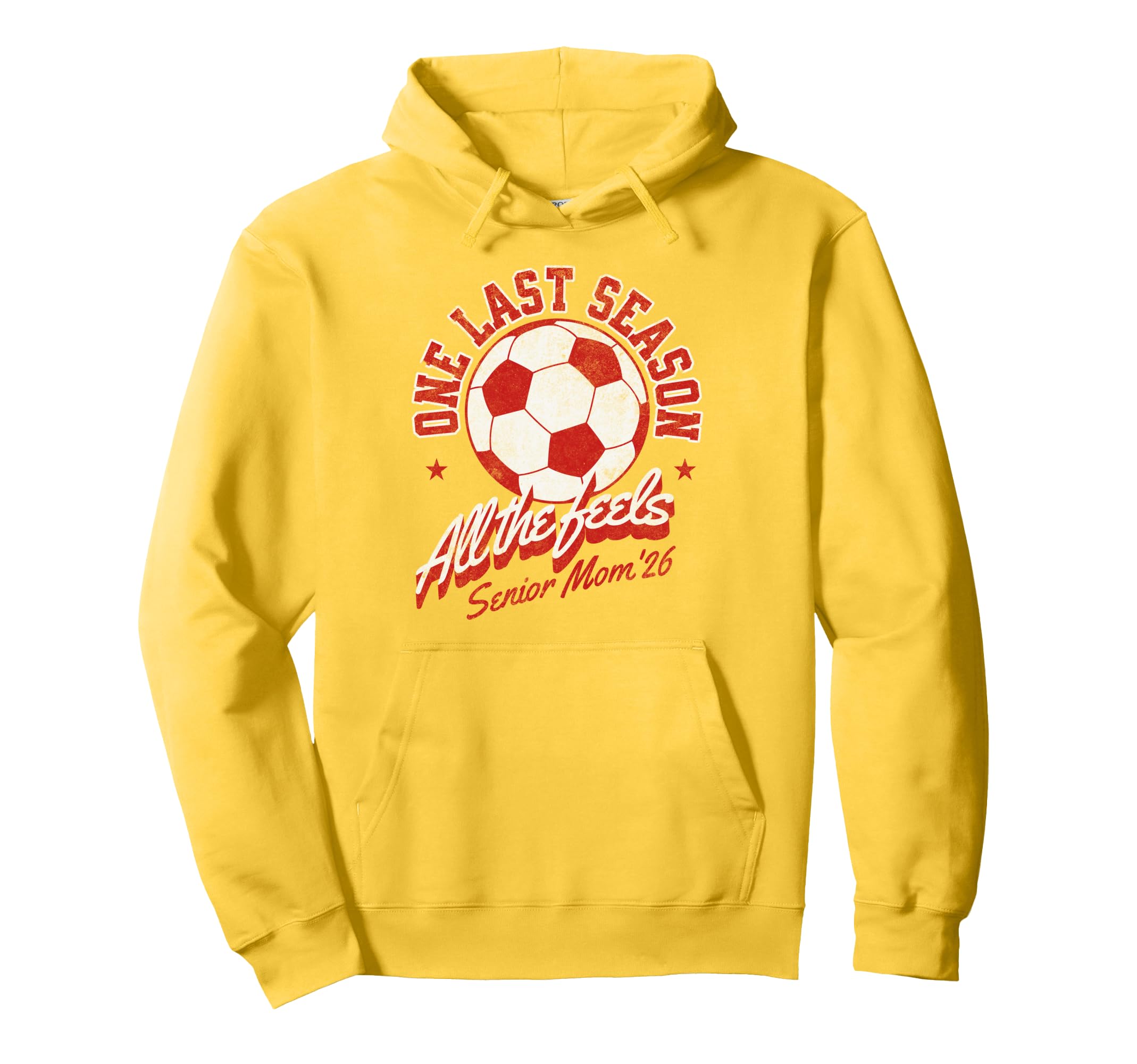 Soccer Senior Mom 2026 Distressed Hoodie - Graphic Print Unisex