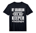 Mens My Grandson Is Keeper Soccer T-Shirt - Unique Graphic Men Women