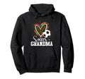 Soccer Grandma Leopard Heart Colorful Hoodie - Casual Everyday Wear Unisex