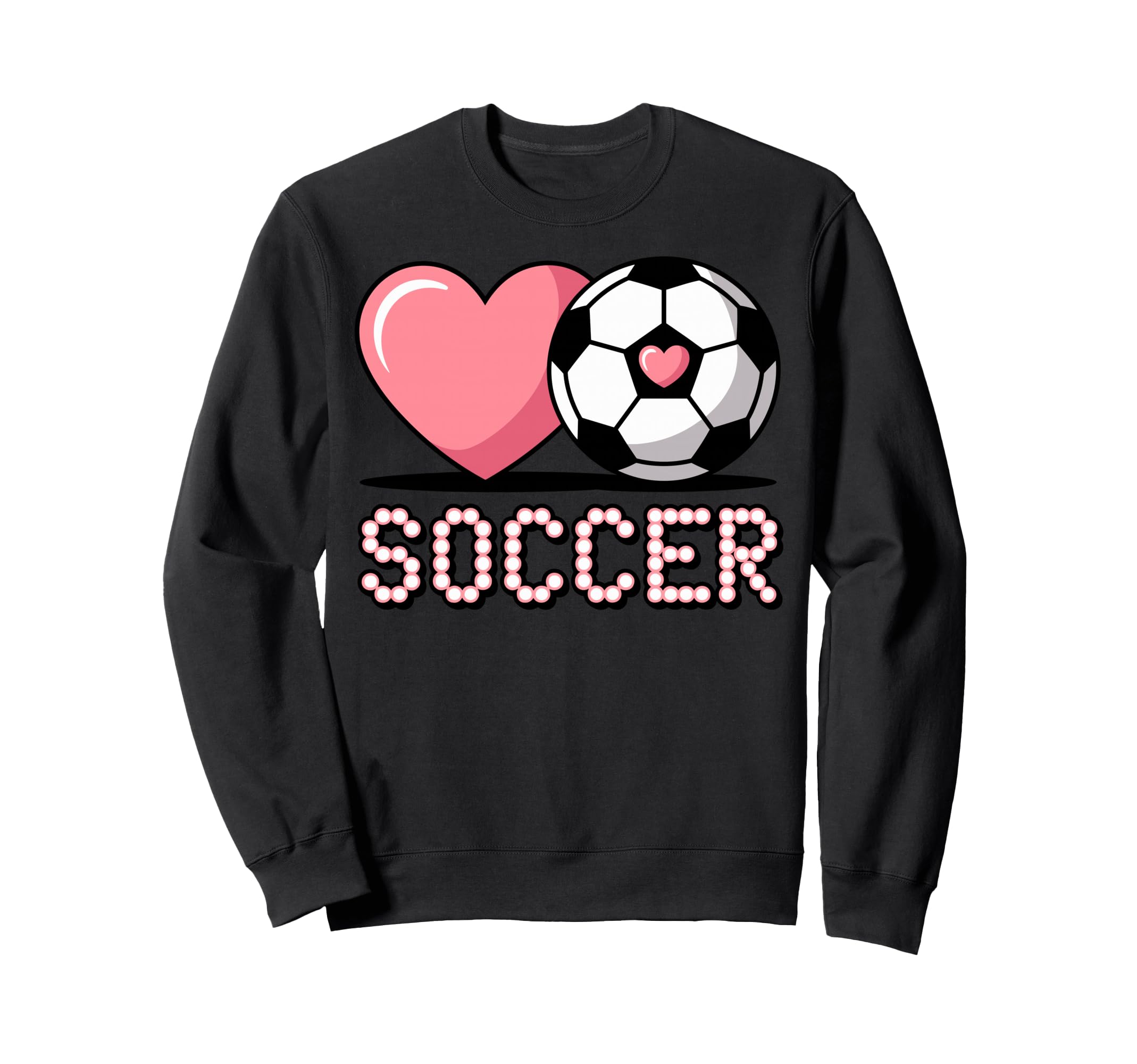 I Love Soccer Goalie Player Fan Game Sweatshirt - Unique Graphic Unisex