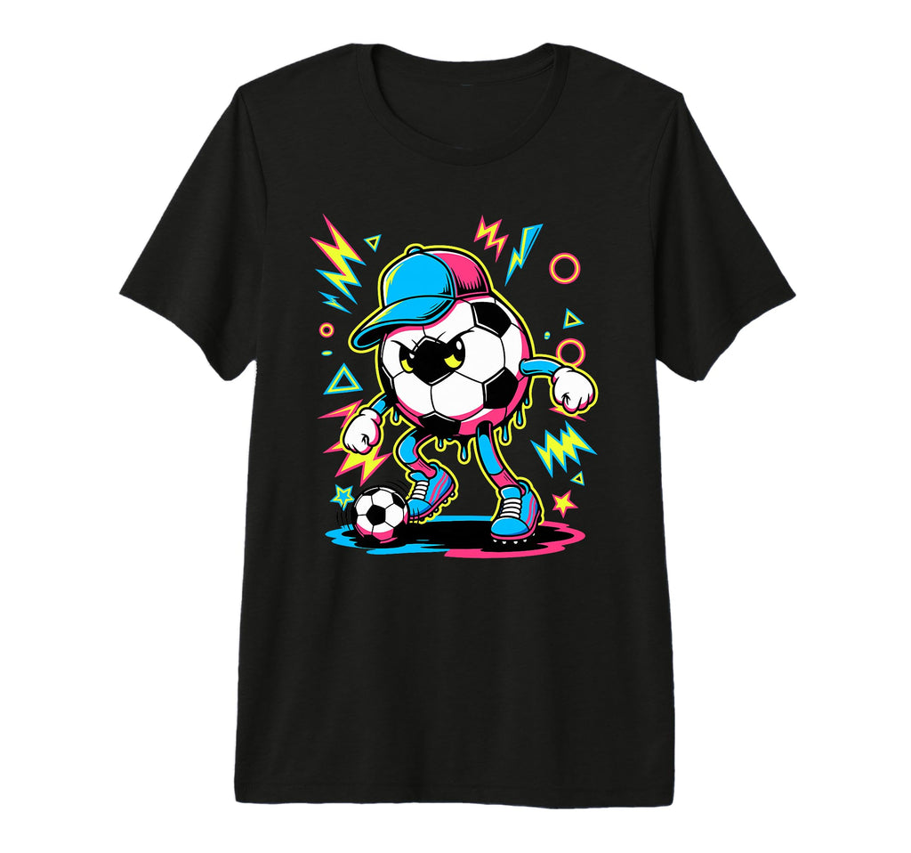 Arcade Soccer Ball Tri Blend T-Shirt - Trendy Graphic Unisex