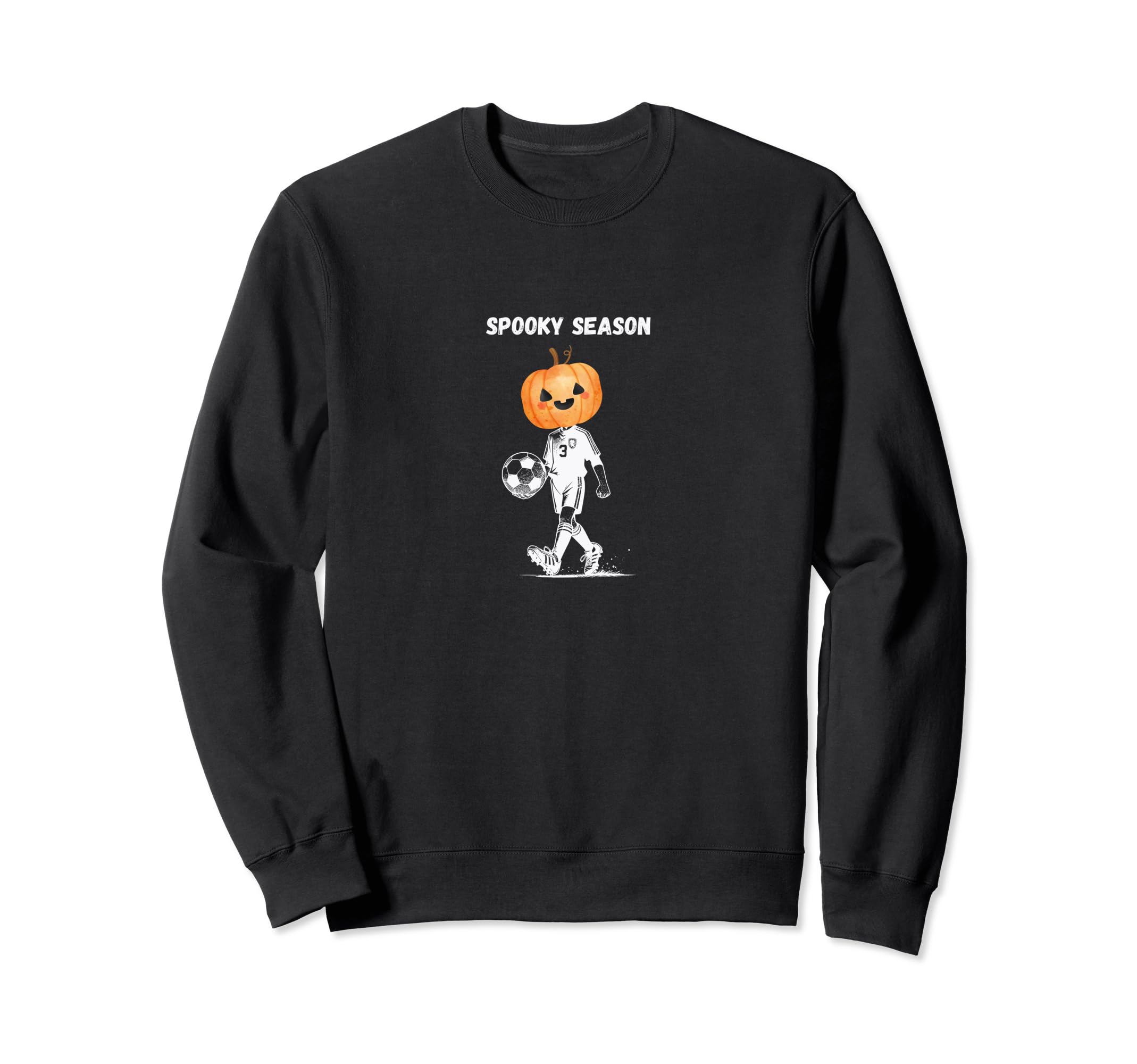 Fun Halloween Spooky Season Soccer Sweatshirt - Graphic Print for Adults