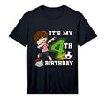 Soccer Its My 4Th Birthday American Flag T-Shirt - Streetwear Style Unisex