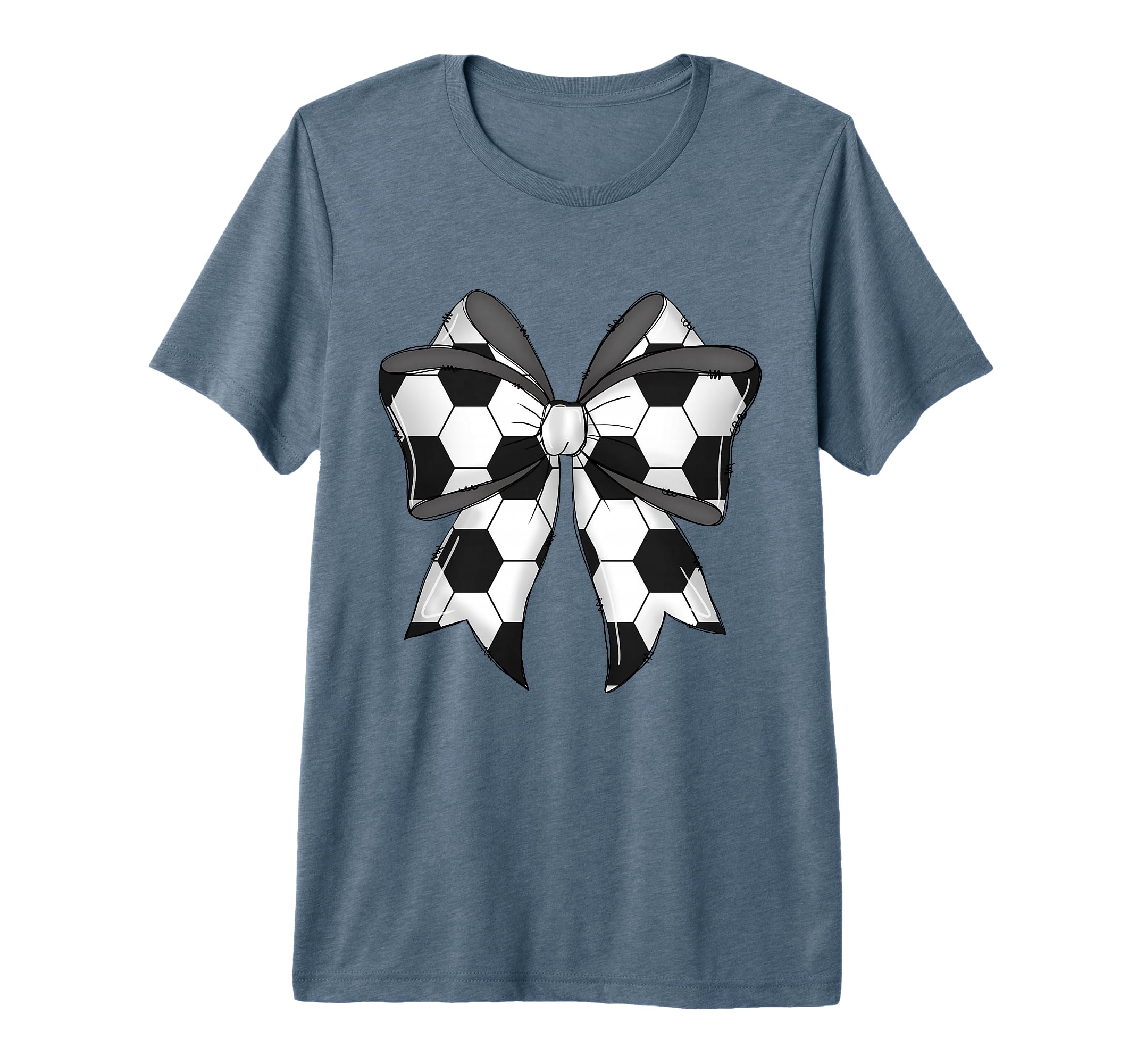 Coquette Bow Funny Soccer Ball Mom T-Shirt - Minimalist Print for Adults