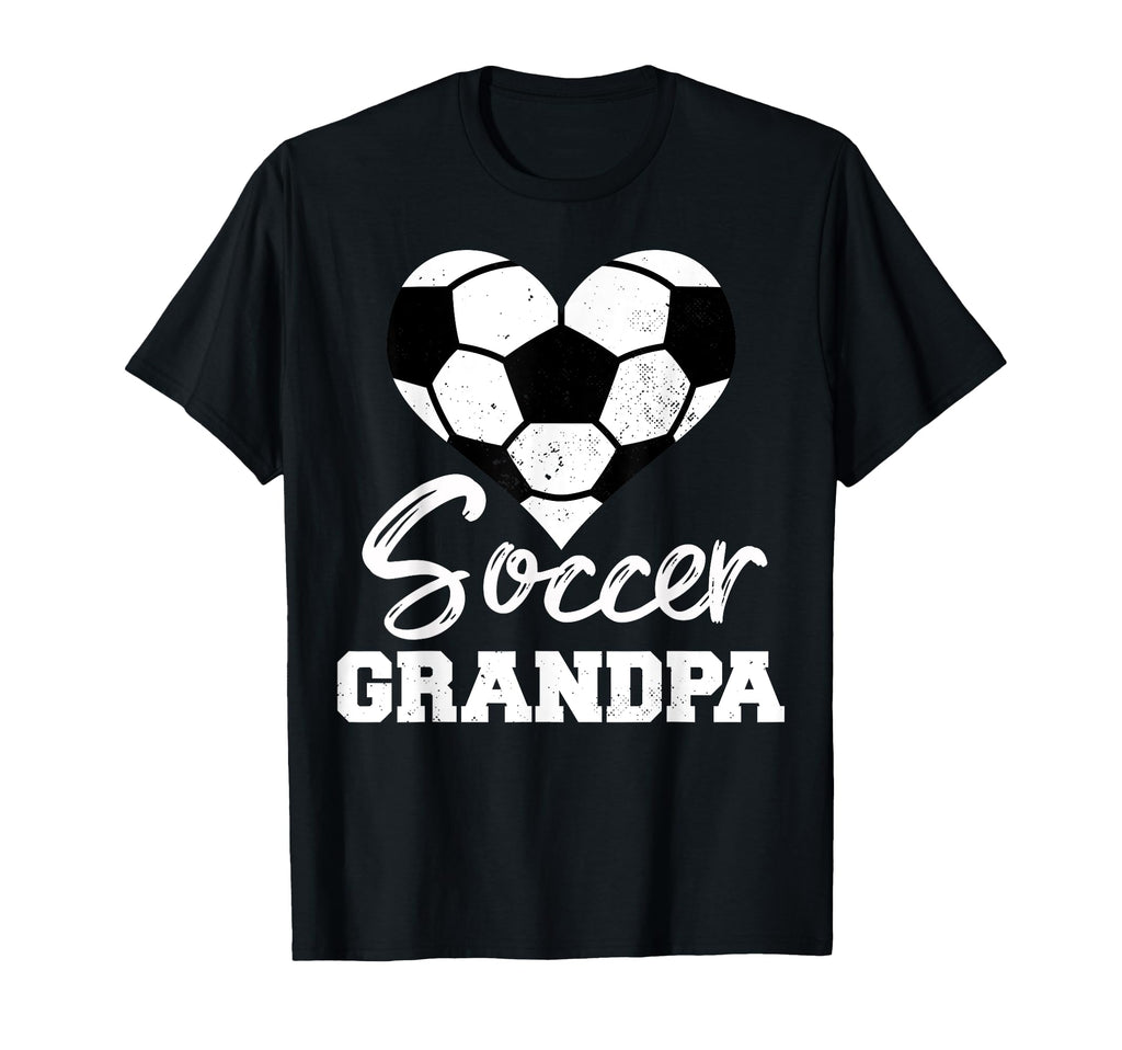 Soccer Grandpa Heart Funny Soccer T-Shirt - Streetwear Style Men Women