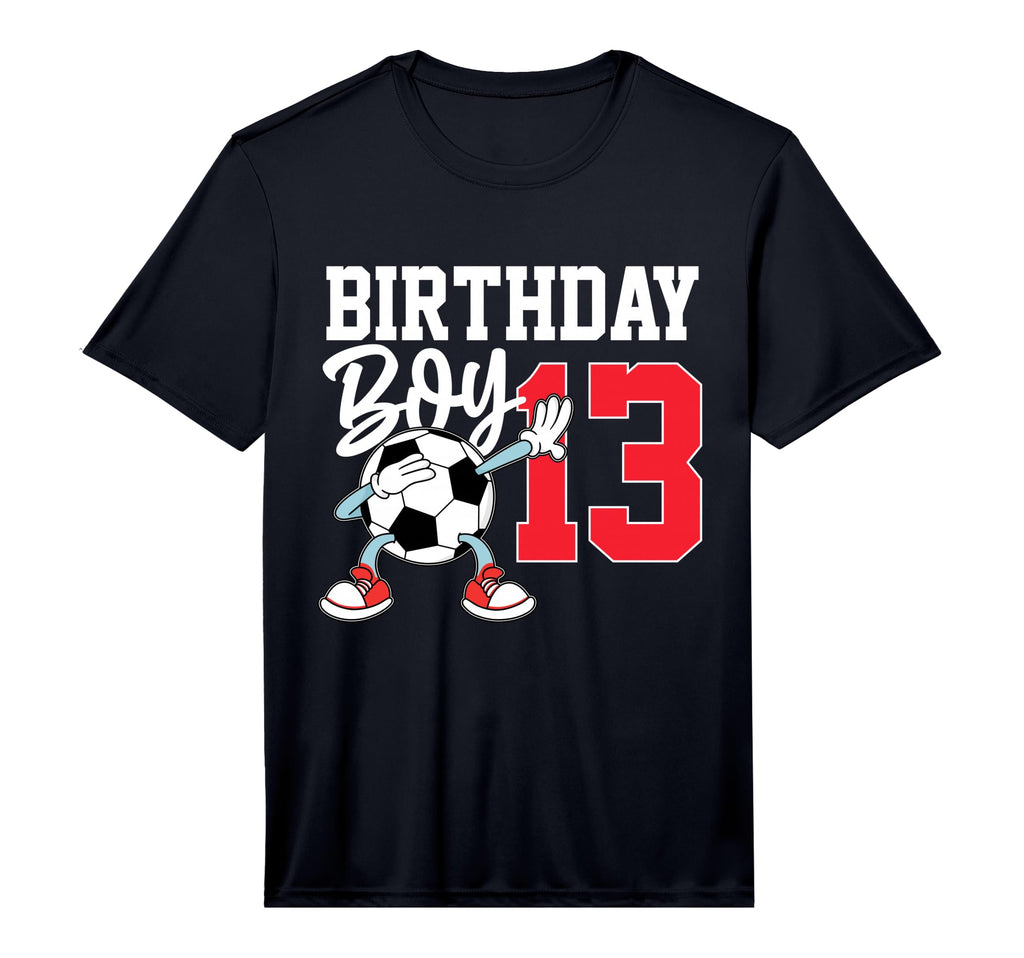 13Th Birthday Football Soccer 13 T-Shirt - Fun Novelty Design Men Women