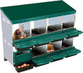 Chicken Nesting Box, 8 Hole 2 Layer Hen Nest Boxes, Nesting Boxes for Chickens, Roll Away Eggs Laying Boxes,Cleanable Pull Out Hen Roosting Boxes