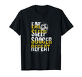 Eat Sleep Soccer Repeat Soccer Player T-Shirt - Graphic Print Men Women