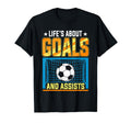 Soccer Lifes About Goals To Soccer T-Shirt - Minimalist Print Men Women