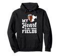 My Heart Is Those Fields Soccer Player Hoodie - Unique Graphic for Adults