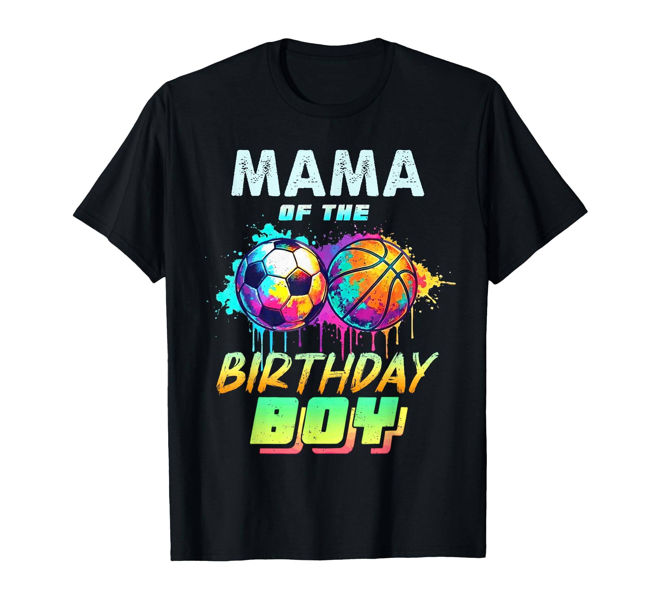 Mama Birthday Basketball Soccer Ball T-Shirt - Minimalist Print for Adults