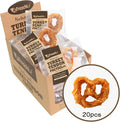 Afreschi Turkey Tendon for Dogs, Dog Treats for Signature Series, All Natural Human Grade Puppy Chew, Rawhide Alternative, 20 Units/Box Pretzel (Medium)