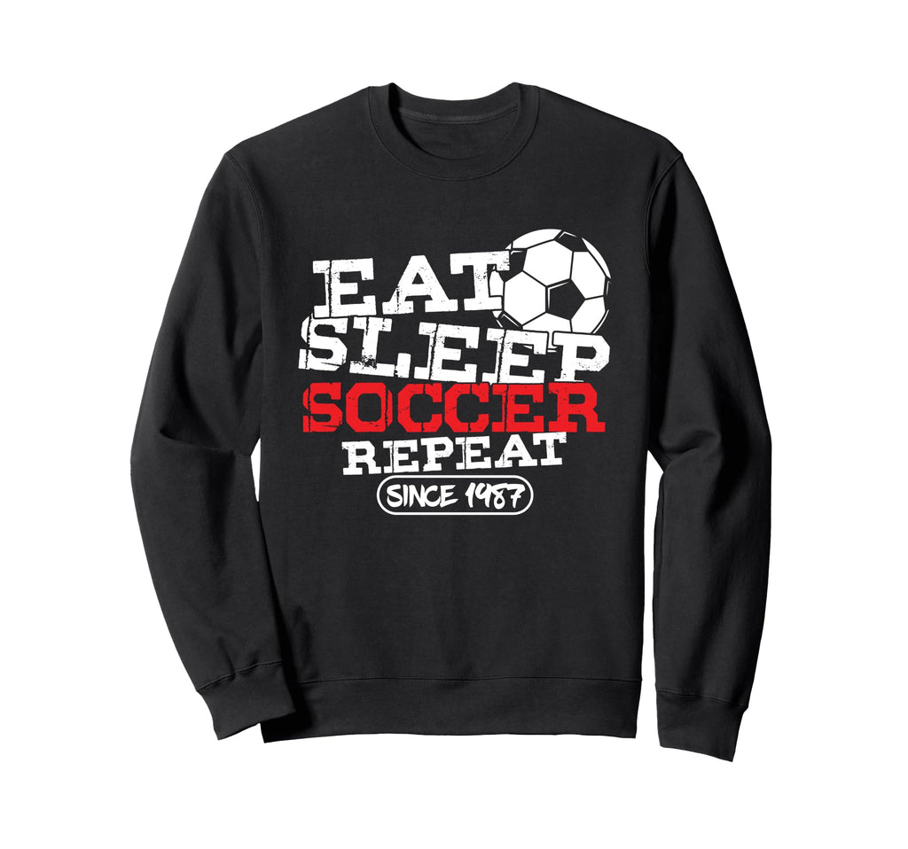Soccer Player Goal Football Born Sweatshirt - Minimalist Print for Adults