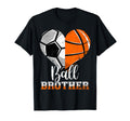 Ball Brother Heart Funny Soccer T-Shirt - Custom Art Print for Adults