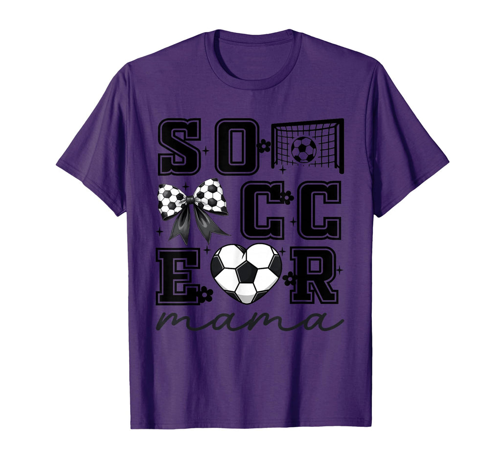 Soccer Mama Coquette Bow Funny T-Shirt - Casual Everyday Wear Unisex