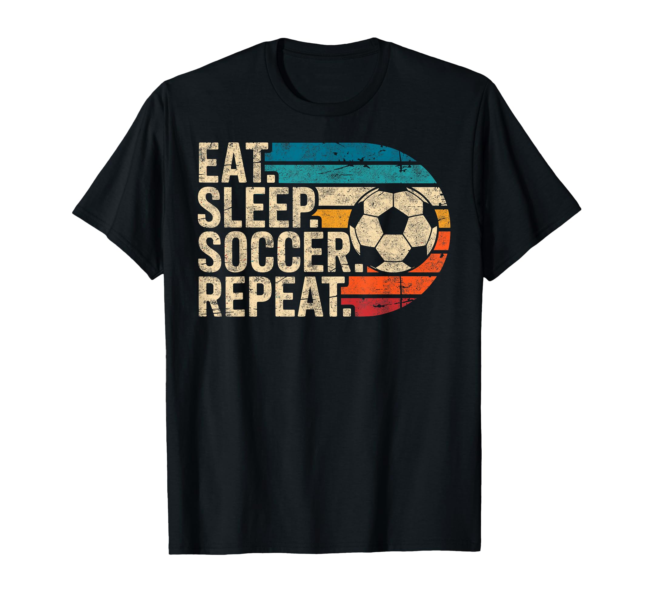Eat Sleep Soccer Repet Goalie Player T-Shirt - Trendy Graphic for Adults