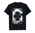 Soccer Sixth 6Th Birthday Six 6 Years Old T-Shirt - Trendy Graphic Unisex