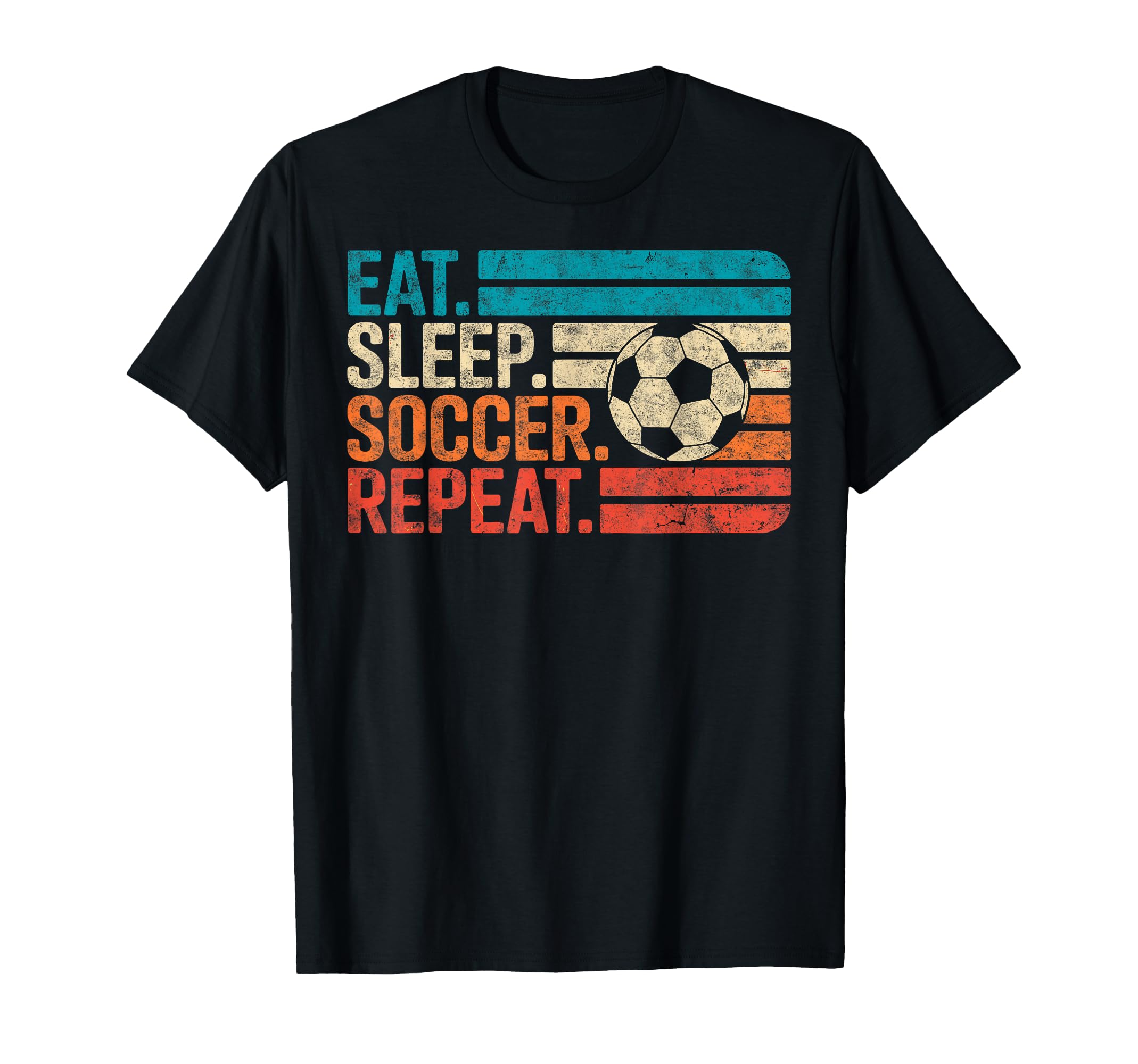 Eat Sleep Soccer Repet Goalie Player Fan T-Shirt - Minimalist Print Unisex