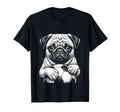 Fans Ball Mascot Black And White Dog T-Shirt - Graphic Print for Adults