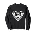 Heart Shaped Soccer Ball Pattern Sweatshirt - Trendy Graphic Unisex