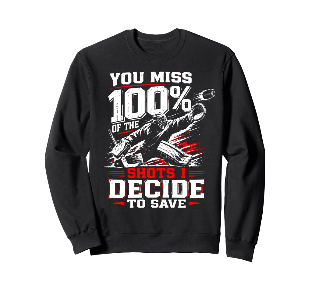 Ice Hockey Goalkeeper Save Goalie Sweatshirt - Minimalist Print Unisex