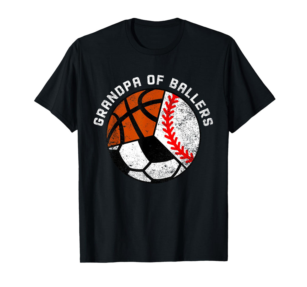 Grandpa Ballers Funny Baseball T-Shirt - Aesthetic Graphic for Adults