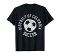 District Columbia Soccer Distressed 90S T-Shirt - Trendy Graphic Unisex