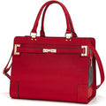 Fashion Pet Carrier Dog Cat Carrier Purse Soft-Sided Leather Handbag Pet Tote Bag for Small Dogs Puppy and Cats TSA Airline Approved (Red)