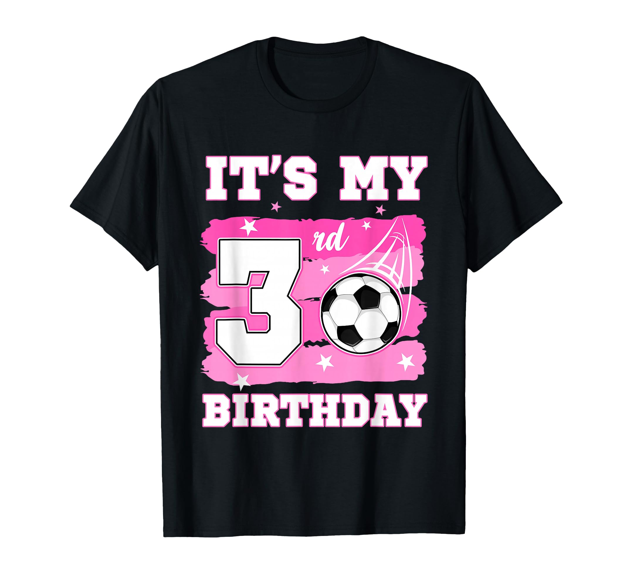 Its My 3Rd Birthday Soccer Theme 3 Year T-Shirt - Custom Art Print Unisex