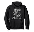 Keeshond Motorbike Love Footbal Soccer Hoodie - Graphic Print Men Women