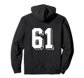 Number 61 Backside 80S 90S Team Jersey Hoodie - Custom Art Print Men Women