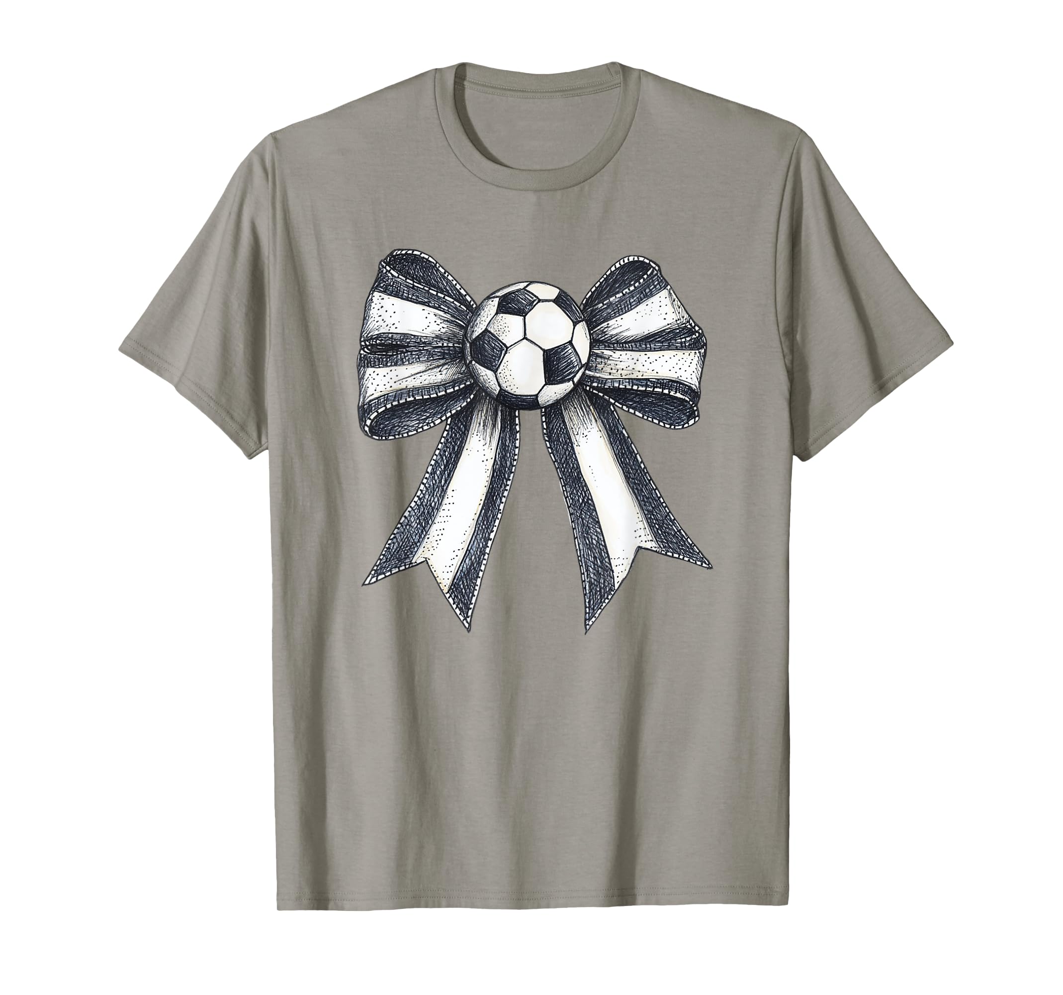 Soccer Coquette Bow Watercolor And T-Shirt - Trendy Graphic for Adults