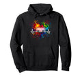 Soccer Heartbeat Colorful Splash Player Hoodie - Unique Graphic Unisex