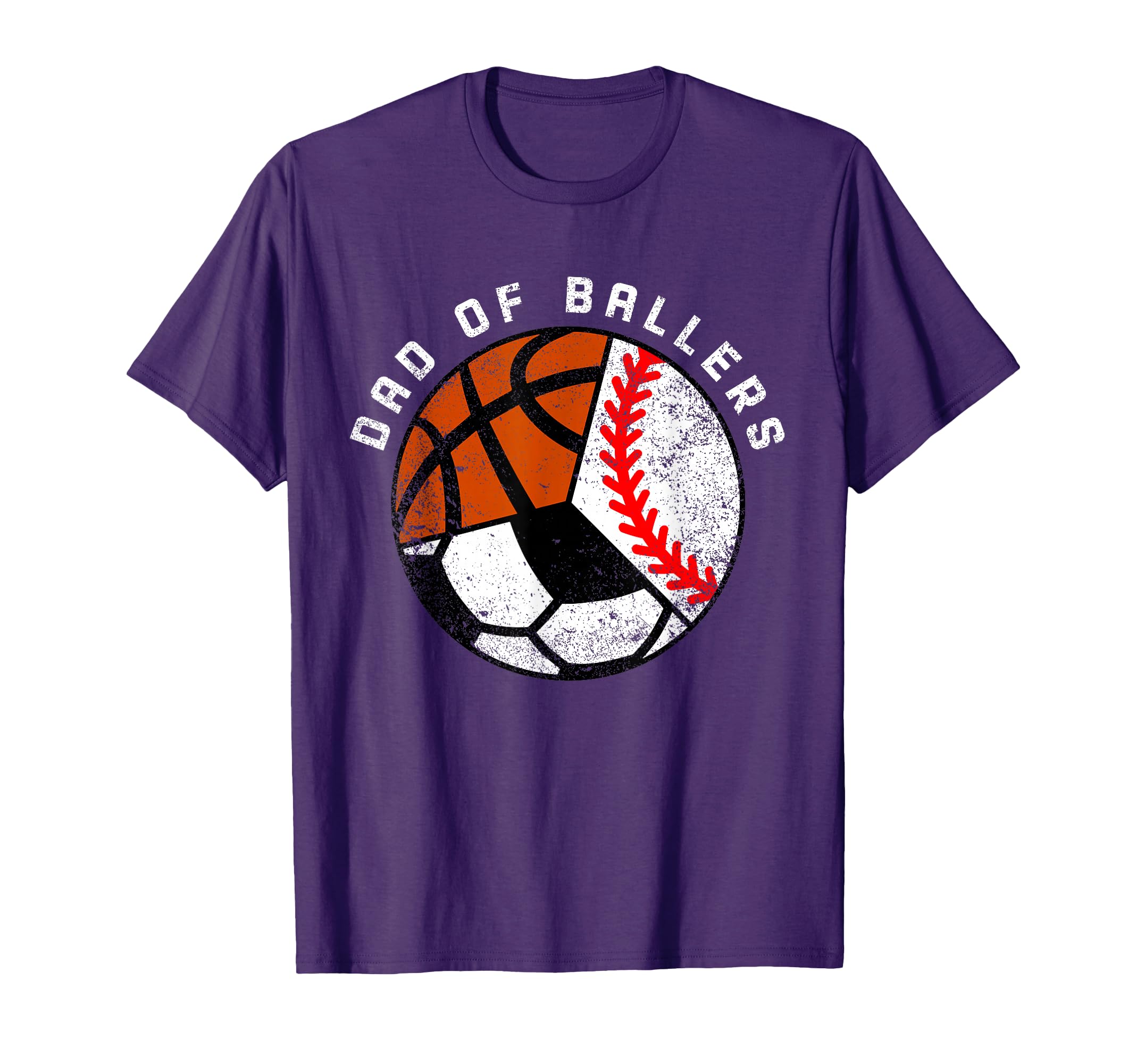 Dad Ballers Funny Baseball Soccer T-Shirt - Novelty Apparel for Adults
