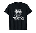 Raccoon Soccer Player Sunglasses T-Shirt - Casual Everyday Wear for Adults