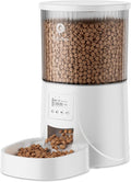 Automatic Cat Feeder: 4L Timed Cats Food Dispenser Programmable 1-6 Meal for Cat and Small Medium Dog- Auto Pet Feeder Dual Power Supply with Desiccant Bag& | Easy to Clean White