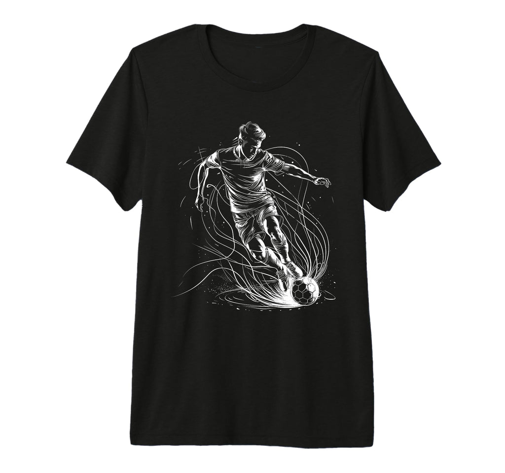 Soccer Player Sports Tri Blend T-Shirt - Fun Novelty Design for Adults