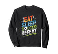Eat Sleep Soccer Repeat Sweatshirt - Minimalist Print for Adults